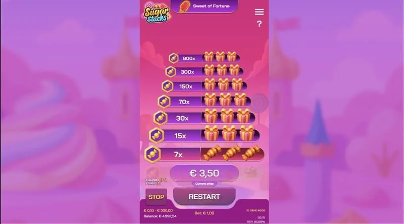 Sugar Stacks – veliki dobitak nakon isplate na najvišoj razini tornja